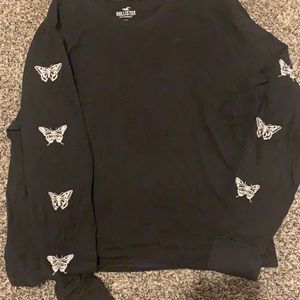 Black butterfly long sleeve